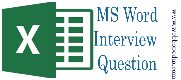 MS Excel Interview Question